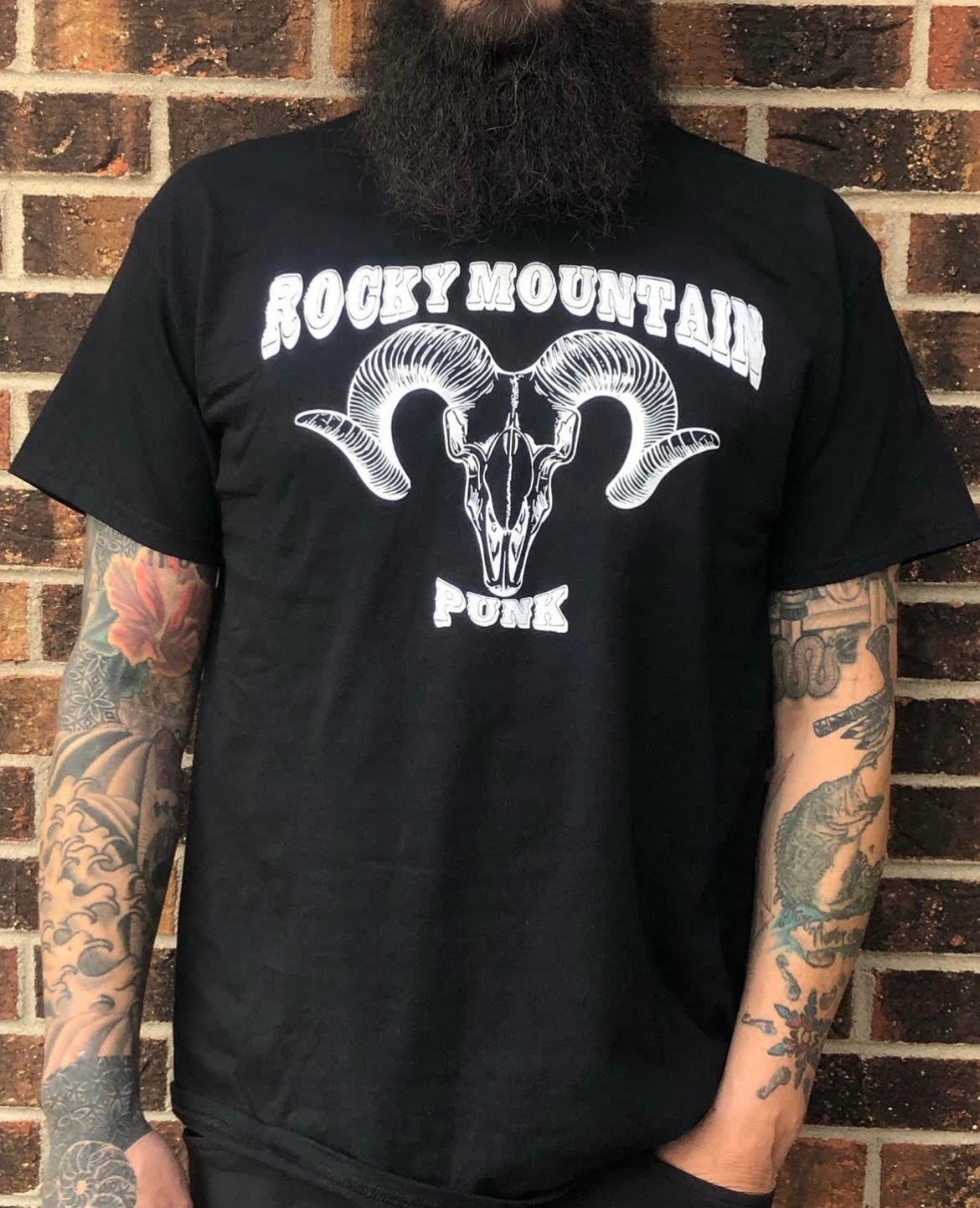 rocky mountain punk black t-shirt | Rocky Mountain Punk Nature Art